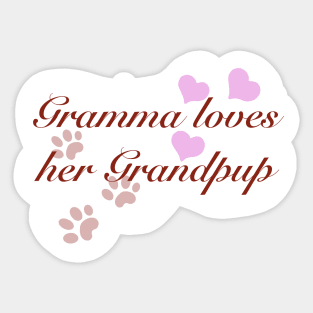 Gramma loves her Grandpup Sticker